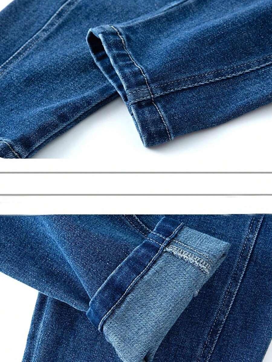 spodnie jeans nadruk