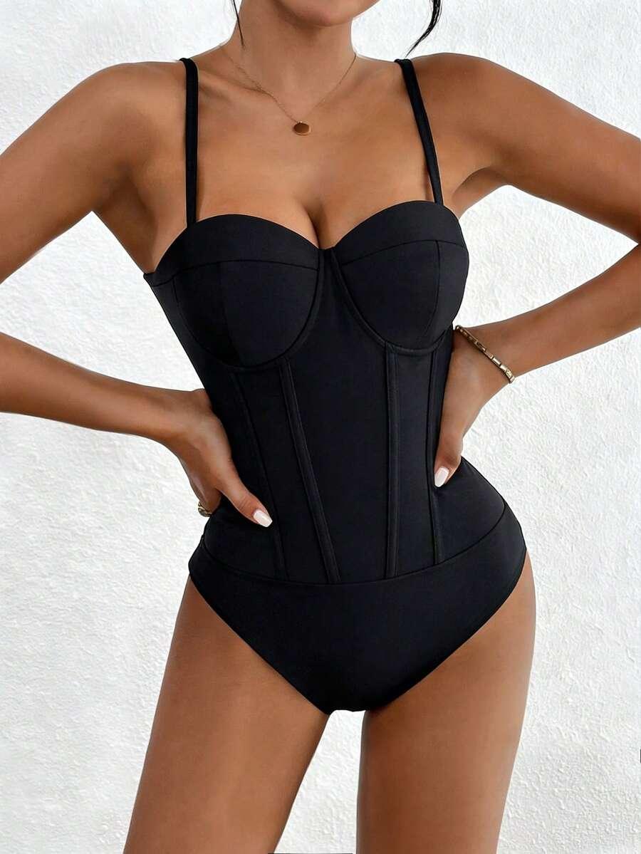 czarne  body ramiączka