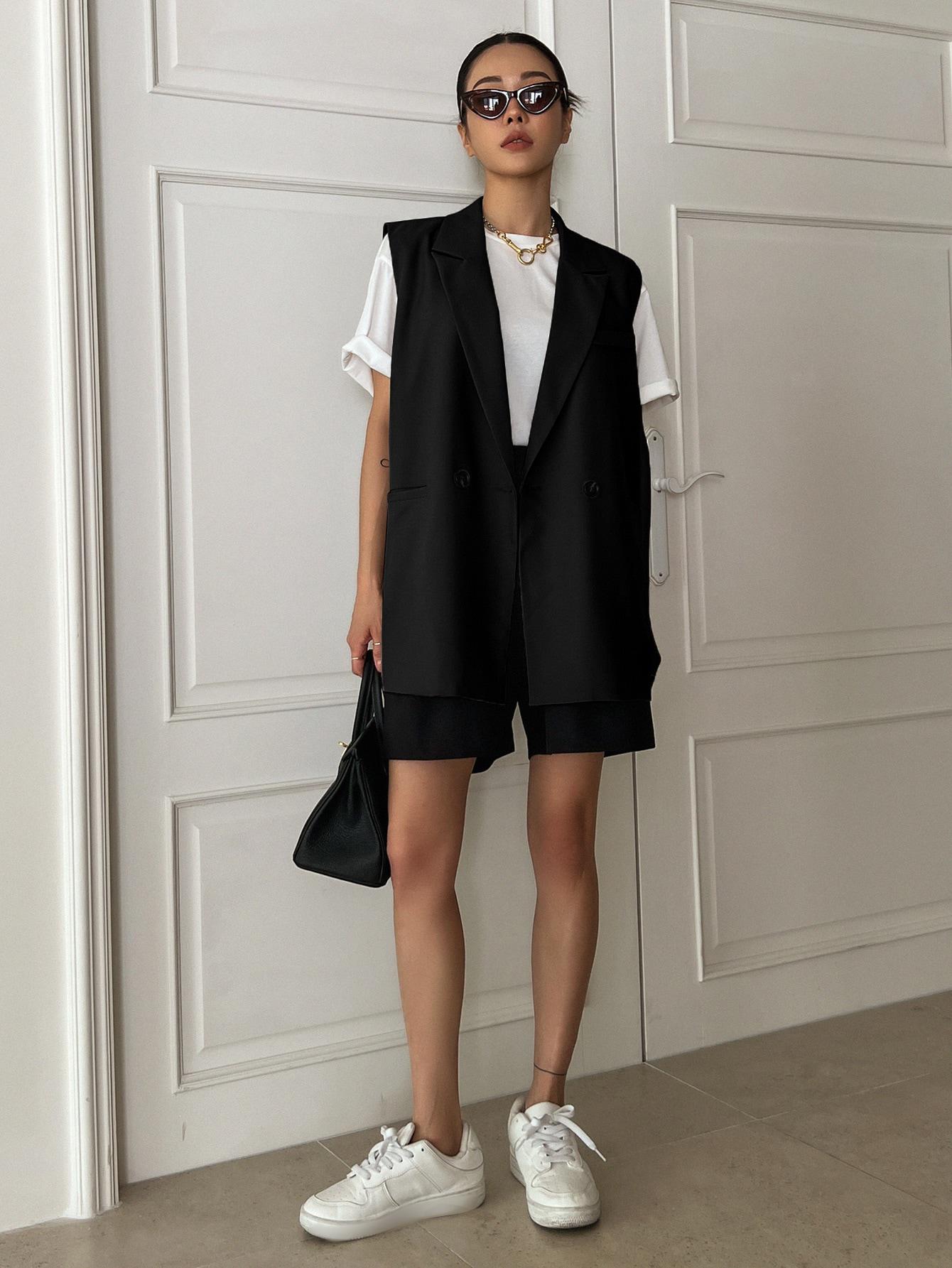 CZARNA KAMIZELKA OVERSIZE