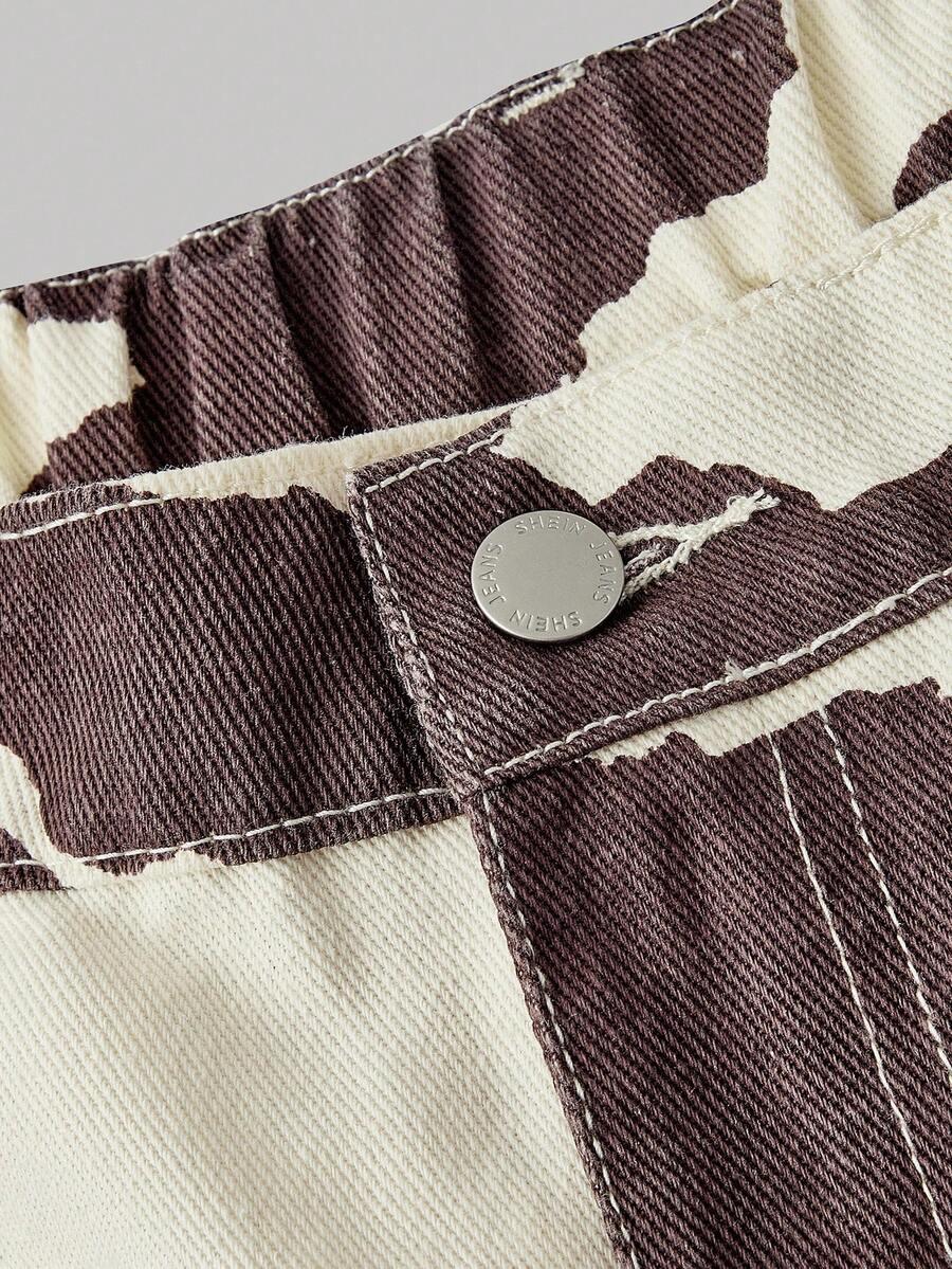 spodnie animal print jeans