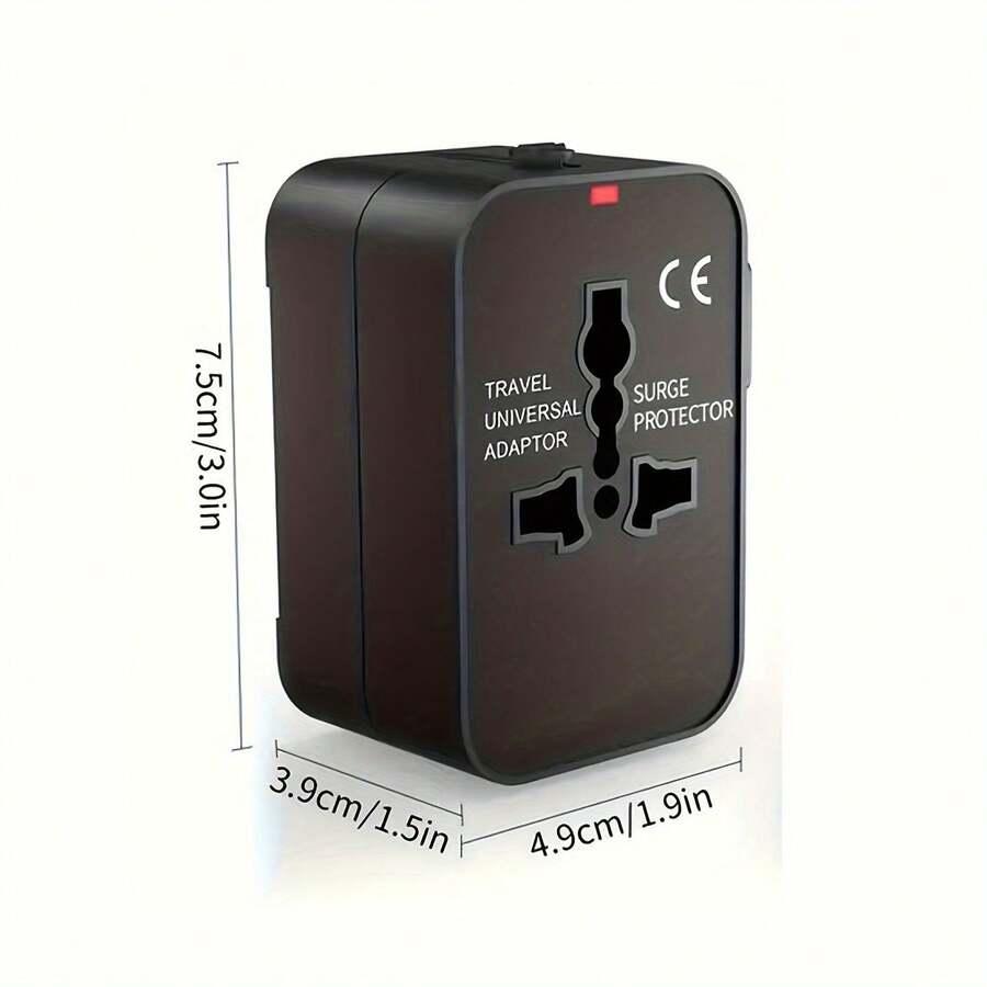 czarny adapter do gniazdka 1szt.