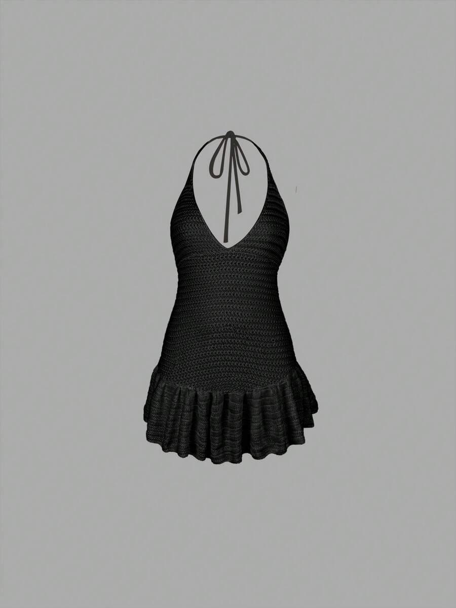czarna mini sukienka