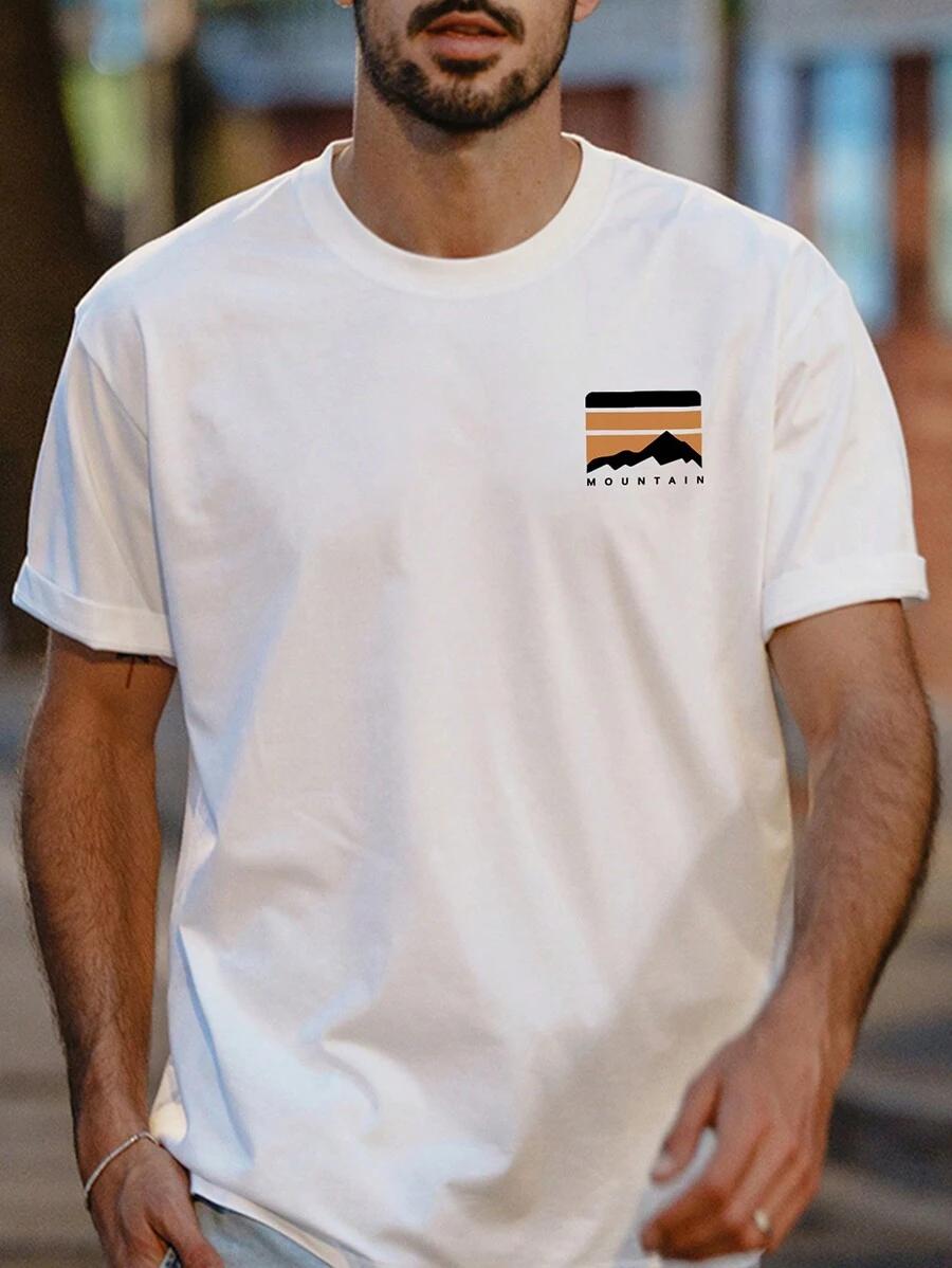 biały t-shirt okrągły dekolt