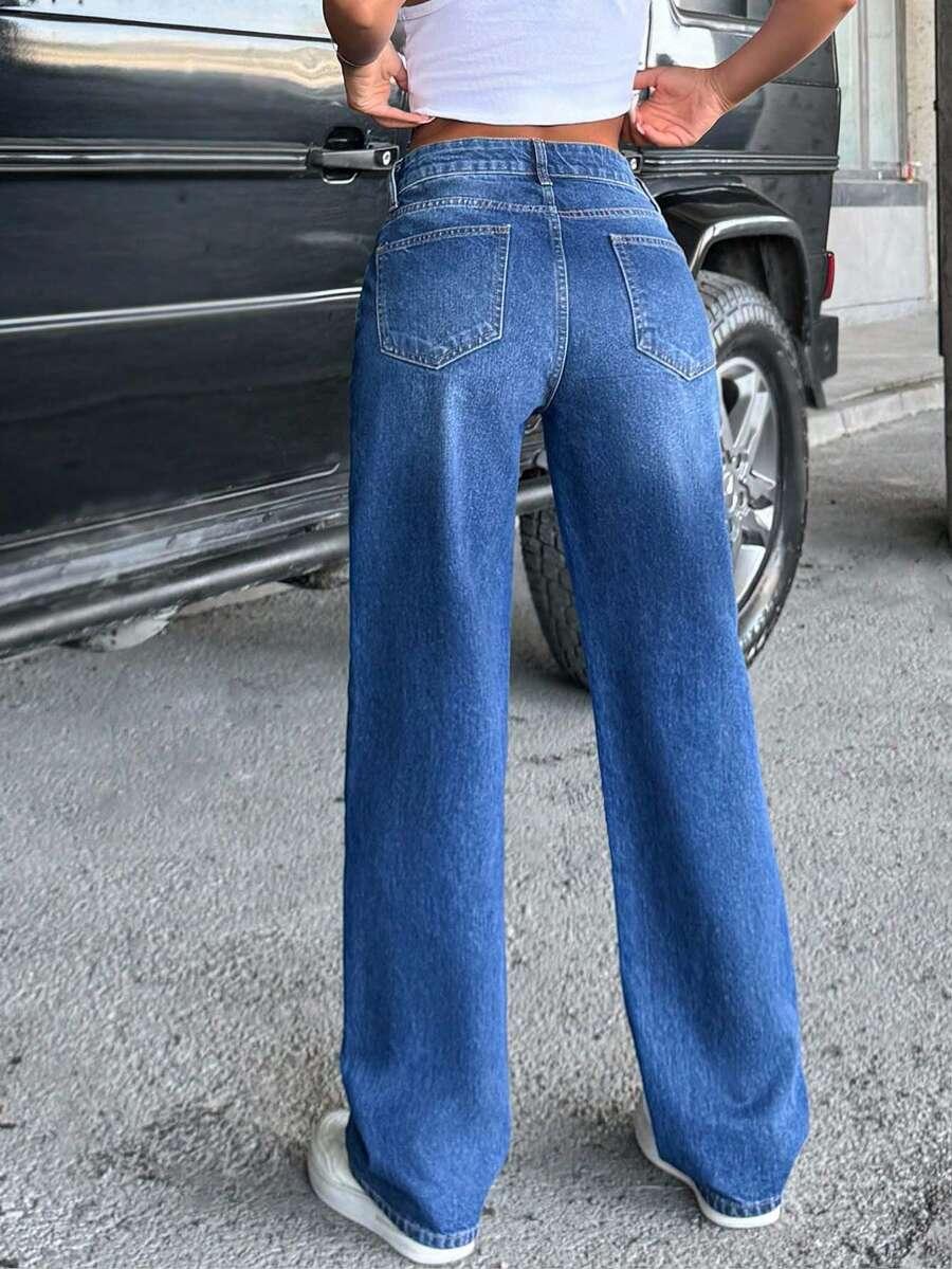 NIEBIESKIE SPODNIE JEANS