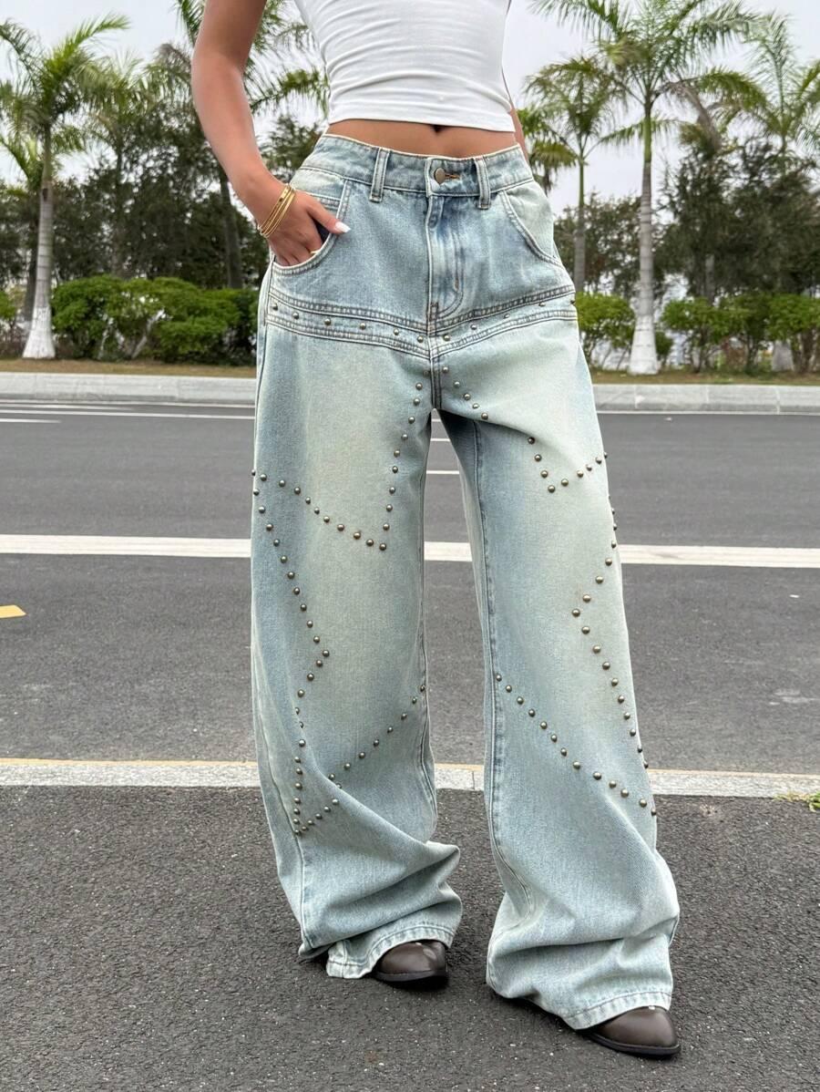 NIEBIESKIE SPODNIE JEANS