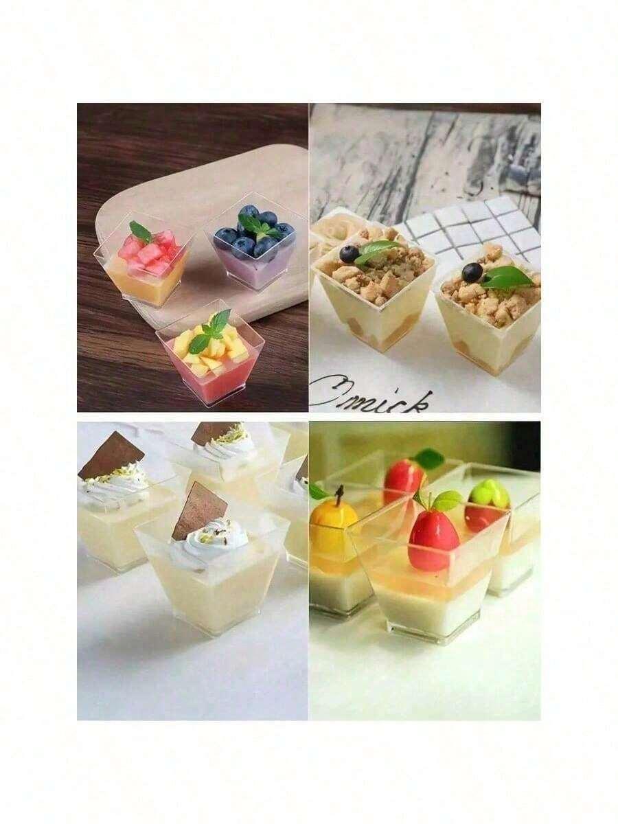 PLASTIKOWE KUBECZKI NA DESERY 1 szt