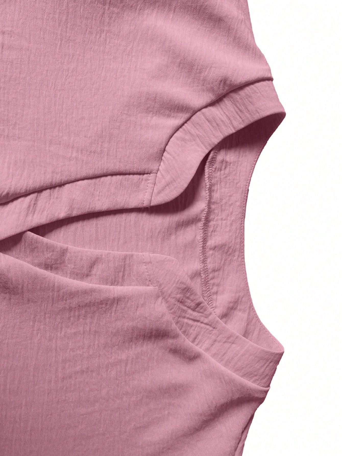 różowa bluzka v-neck