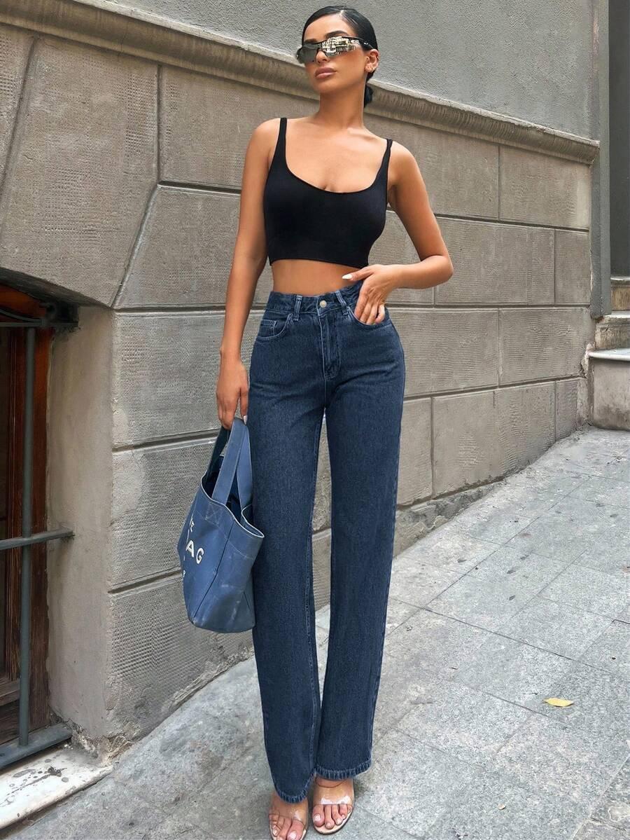 SPODNIE JEANS WYSOKI STAN