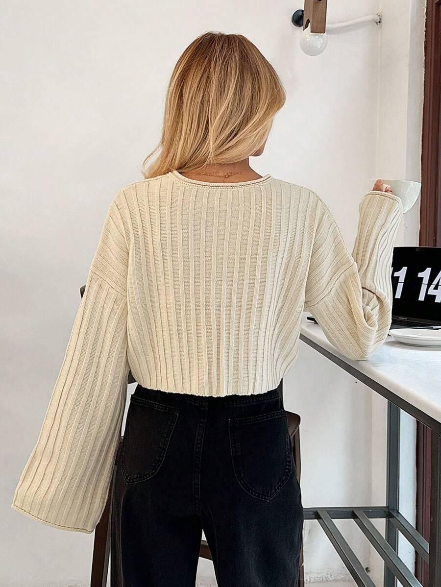 BEŻOWY SWETER WIĄZANIE