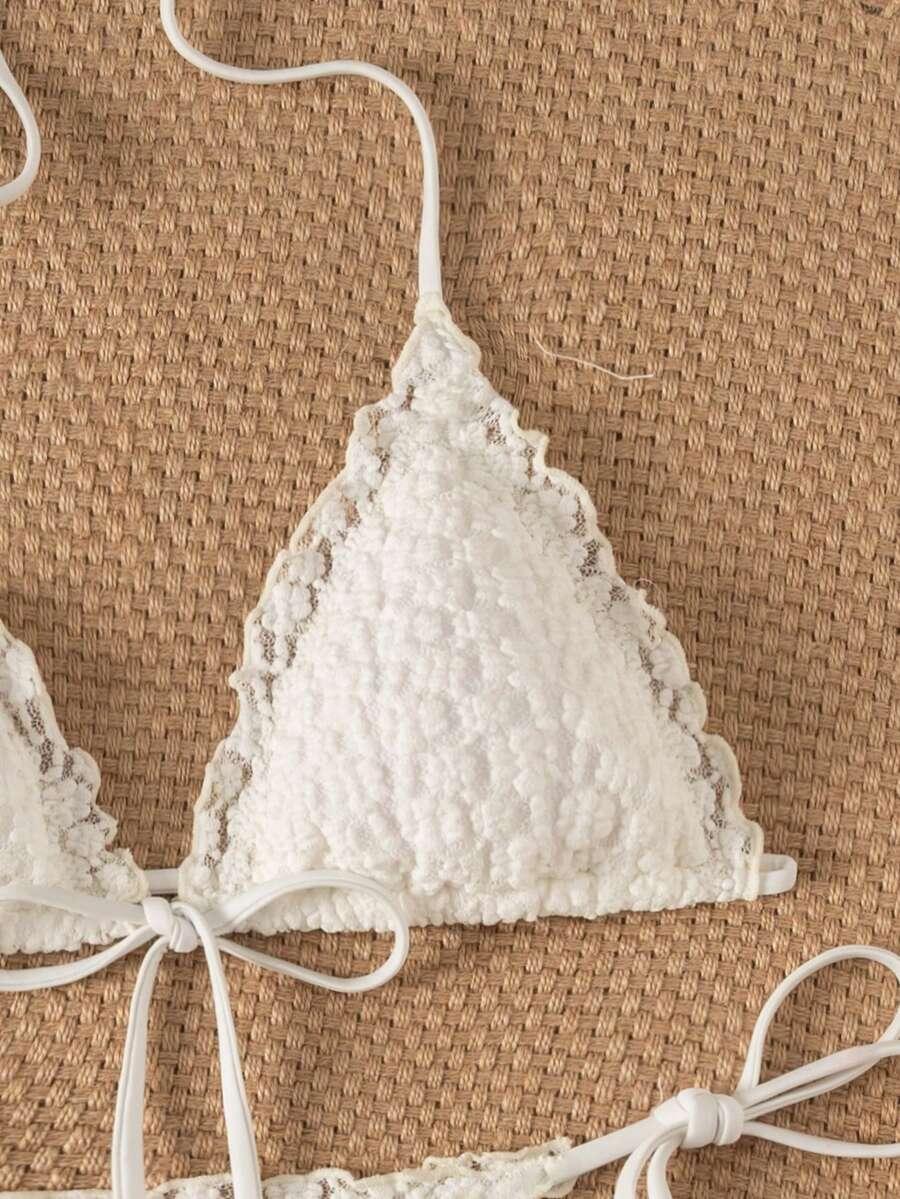 dwuczęściowy kostium bikini koronka