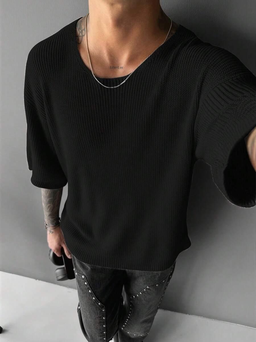 czarny dzianinowy sweter 