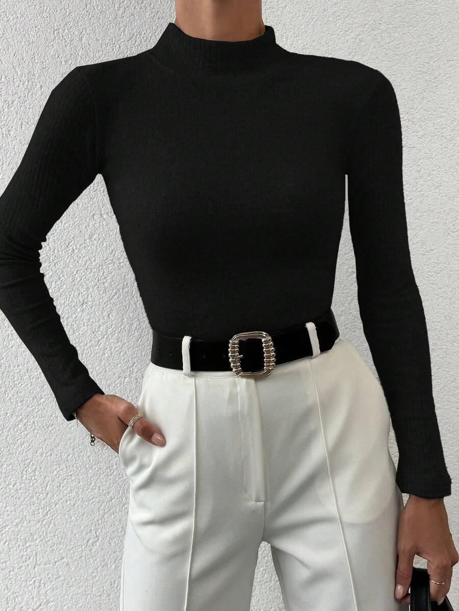 CZARNY SWETER GOLF PRĄŻKI