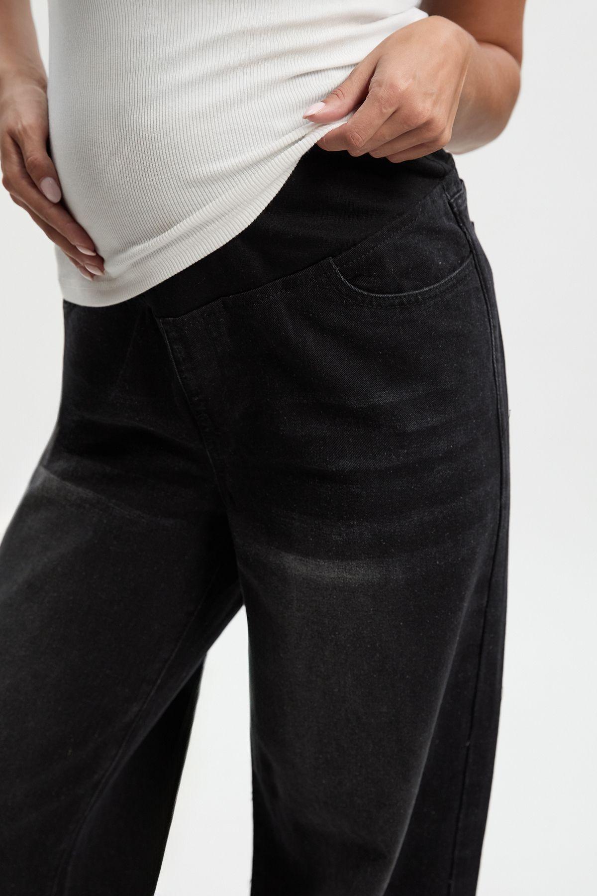 CZARNE SPODNIE CIĄŻOWE JEANS