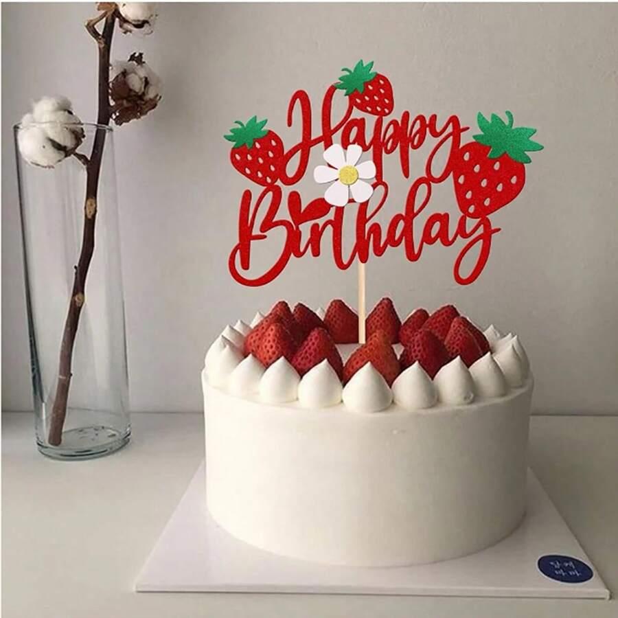 topper na tort napis happy birthday