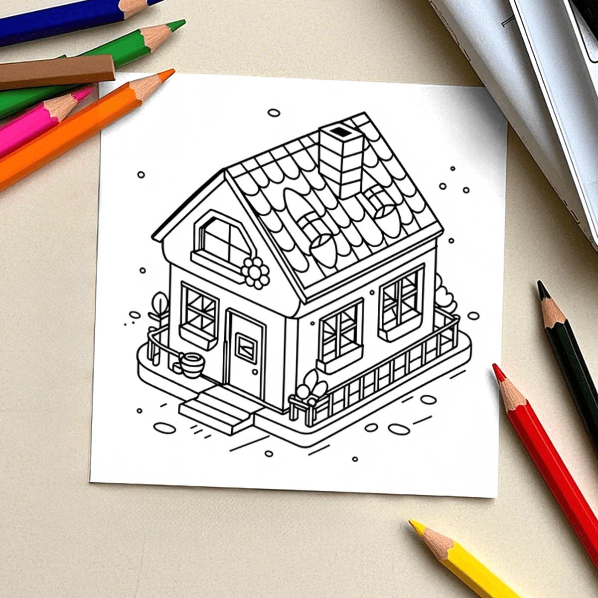 kolorowanka cozy house