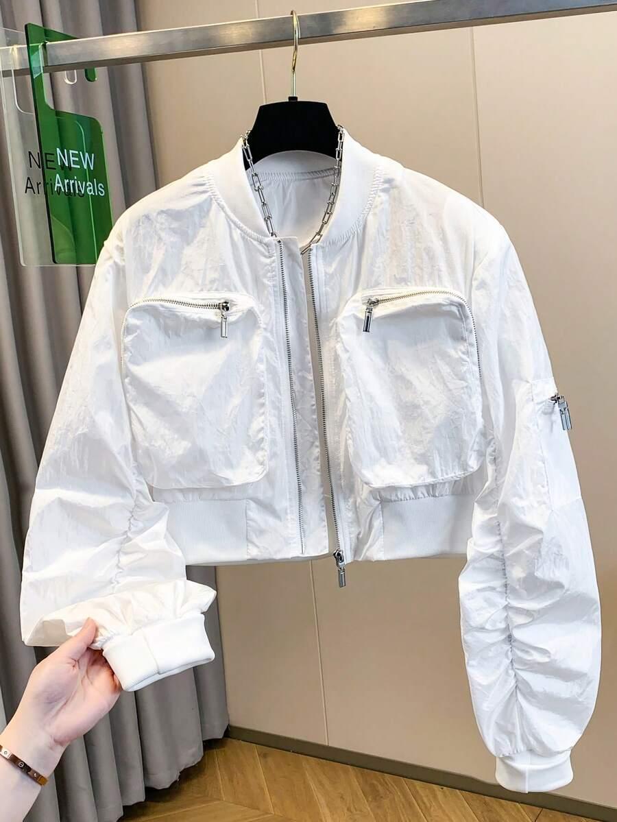 BIAŁA KURTKA BOMBER 