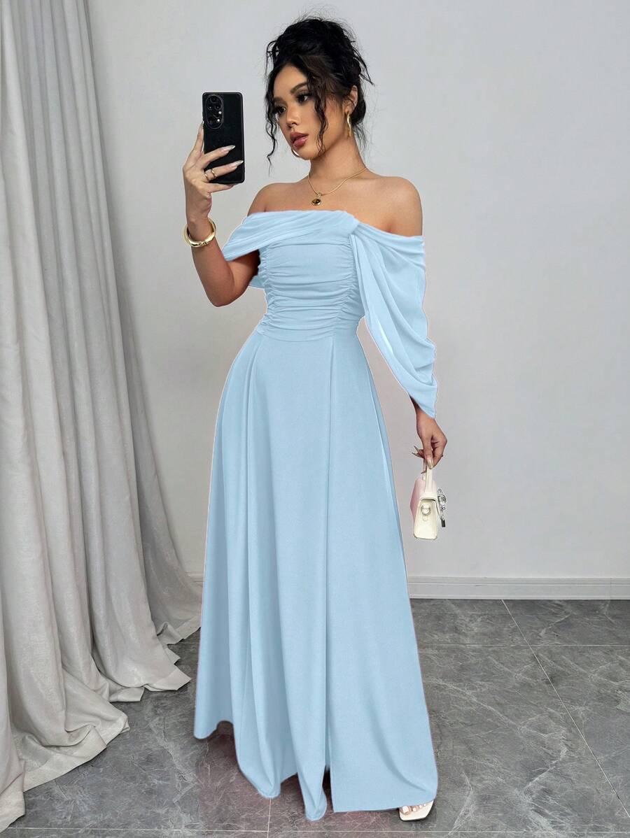 NIEBIESKA MAXI SUKIENKA
