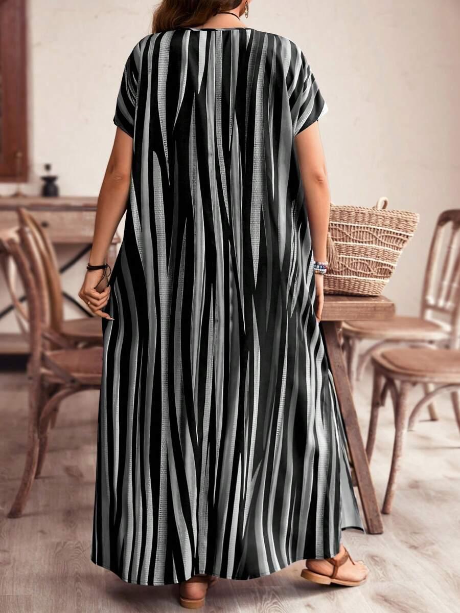 MAXI SUKIENKA V-NECK