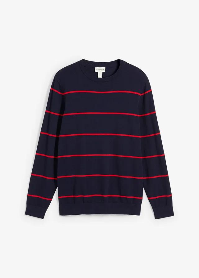 SWETER MĘSKI BAWEŁNIANY W PASKI