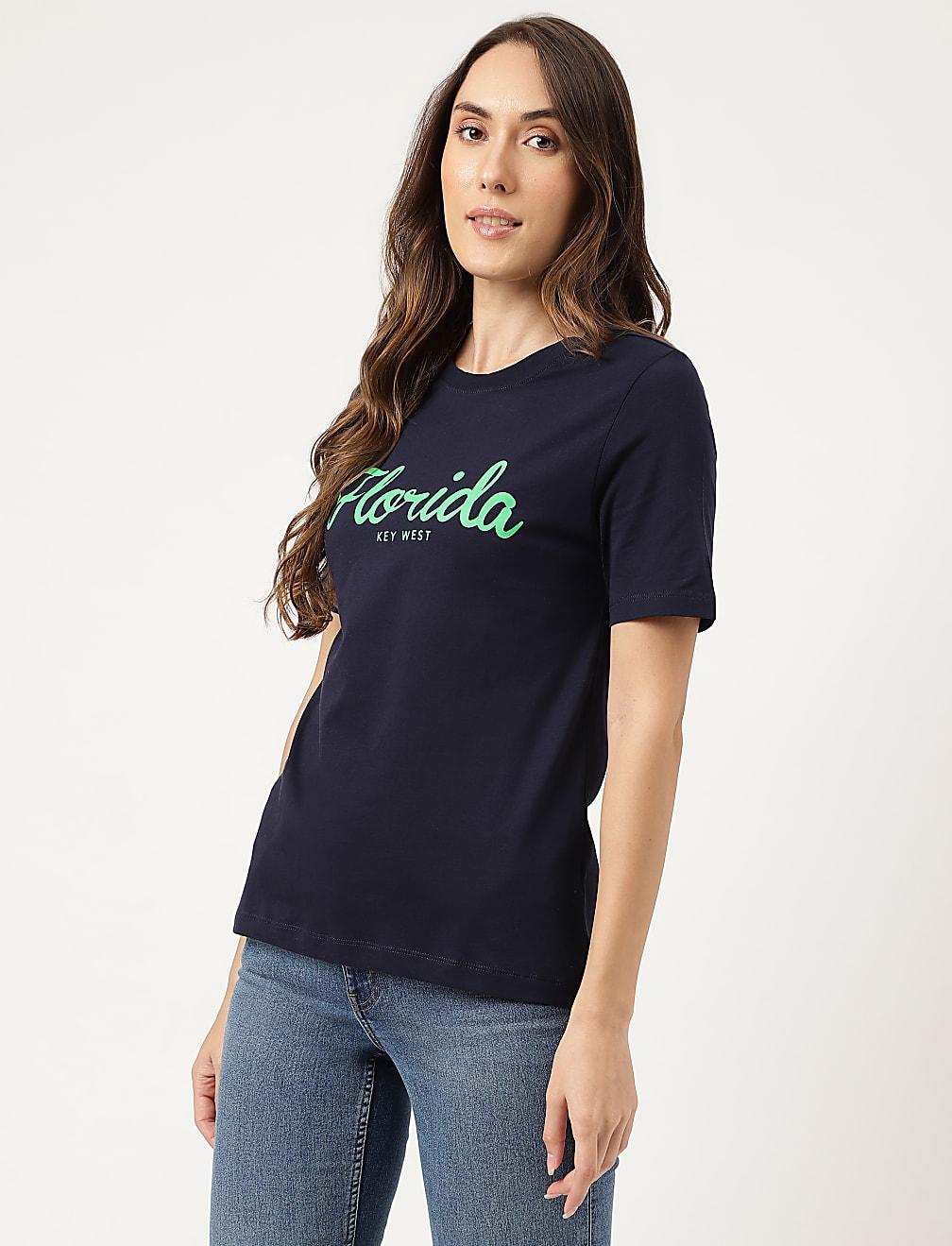 GRANATOWY T-SHIRT T41-7344K-F4