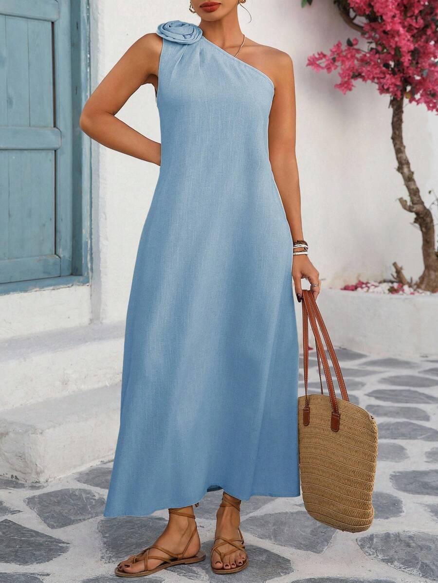 NIEBIESKA MAXI SUKIENKA
