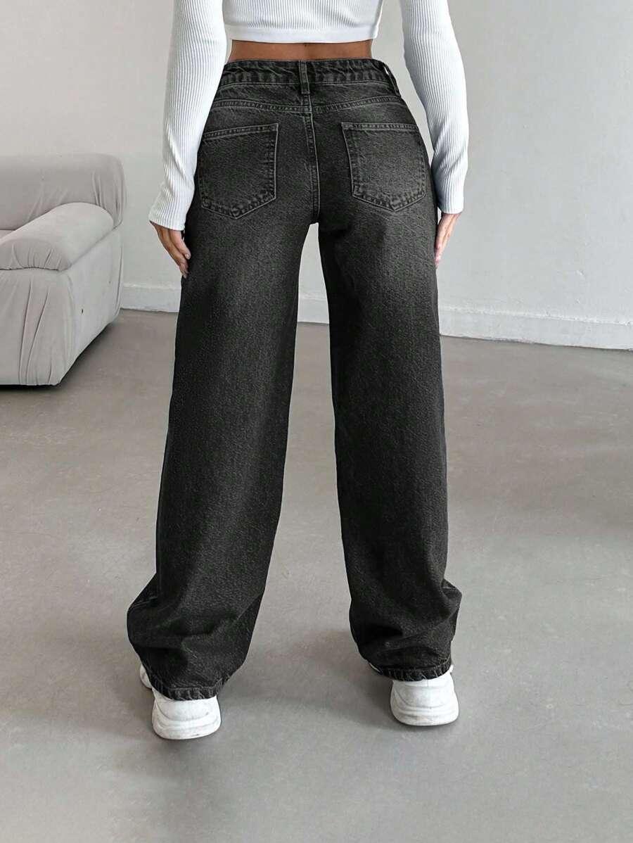SZARE SPODNIE JEANS