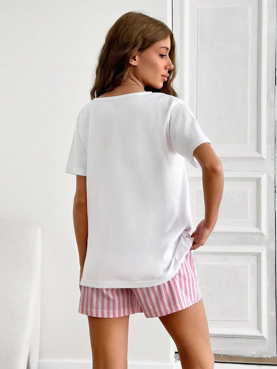 PIŻAMA T-SHIRT SPODENKI