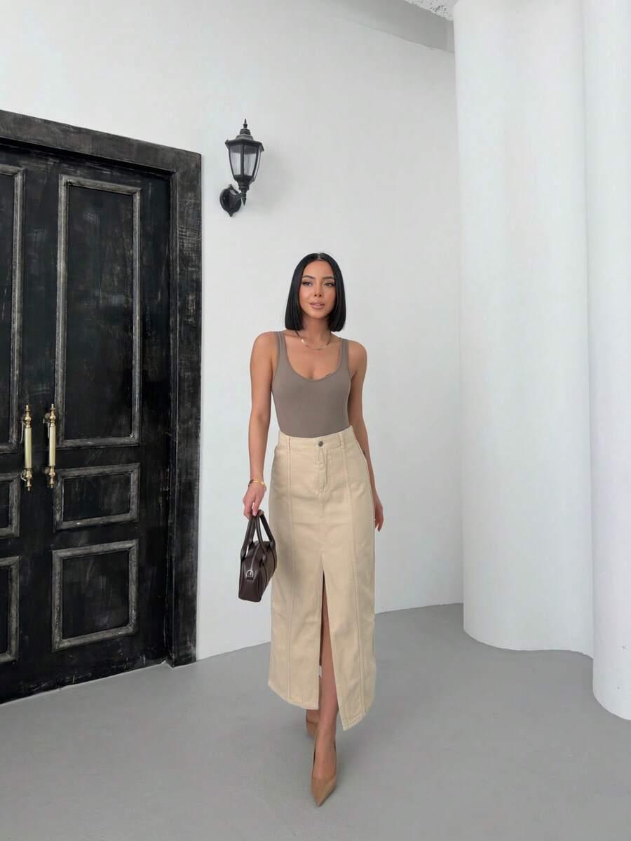 SPÓDNICA MAXI JEANS