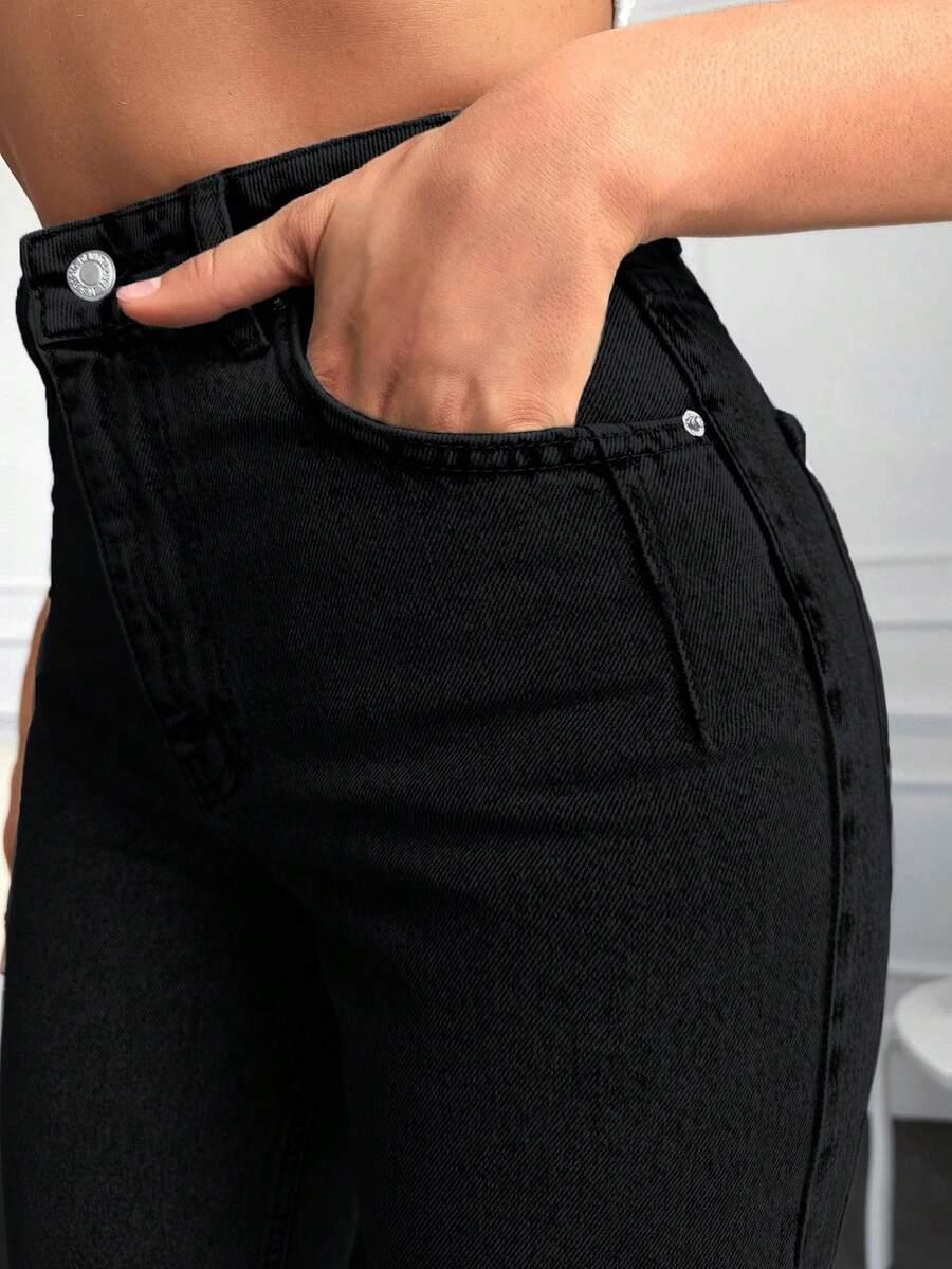 czarne spodnie jeans 