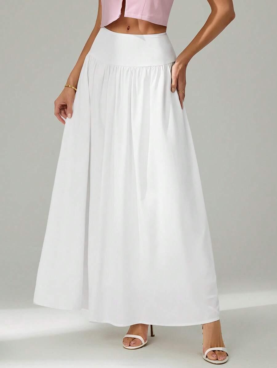 SPÓDNICA MAXI BIAŁA