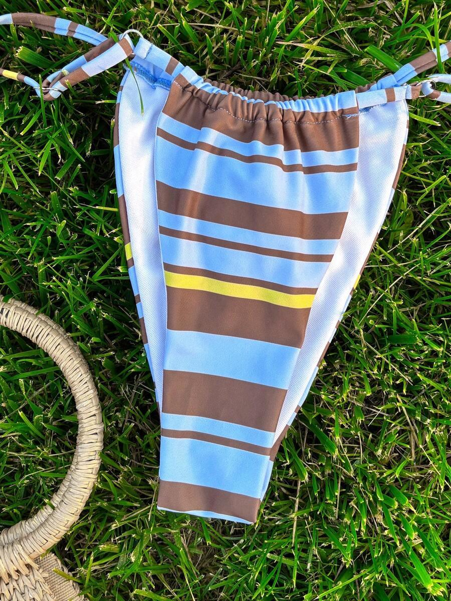 komplet bikini wzór paski