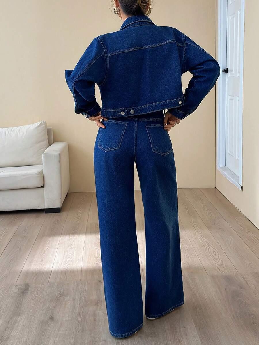 kurtka spodnie komplet jeans 