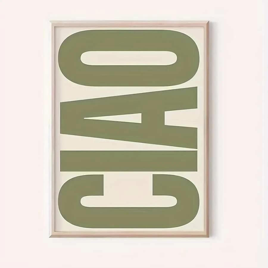 PLAKAT BEZ RAMY NAPIS ciao
