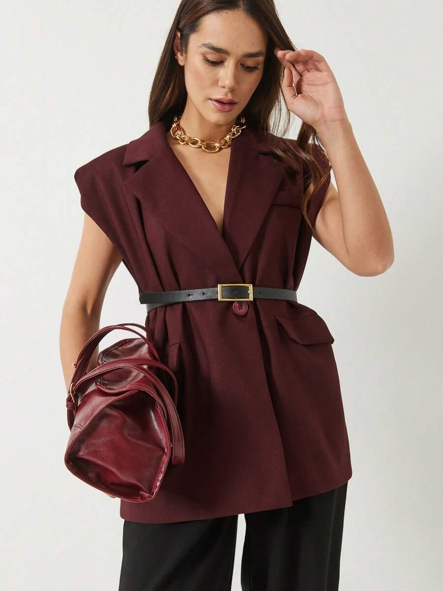 KAMIZELKA V-NECK GUZIKI