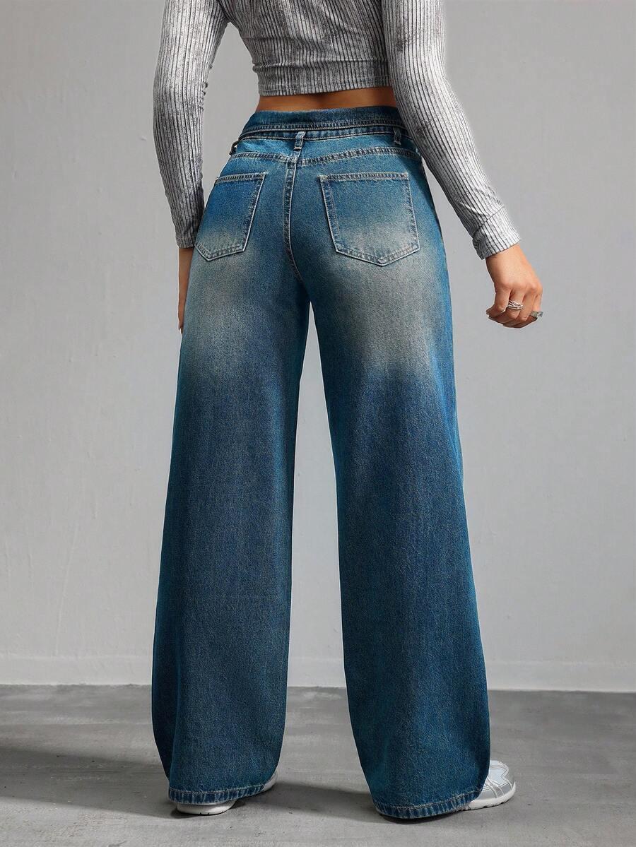 NIEBIESKIE SPODNIE JEANS