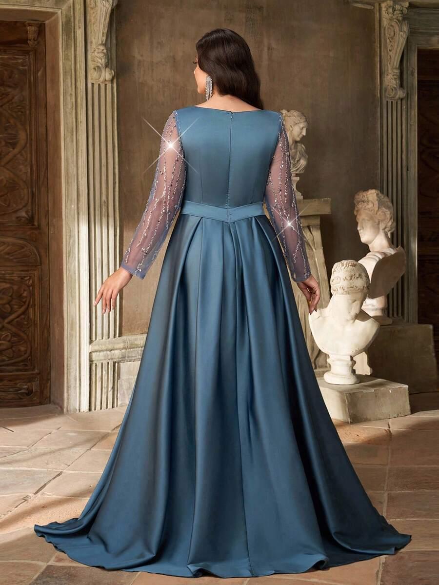 niebieska maxi sukienka