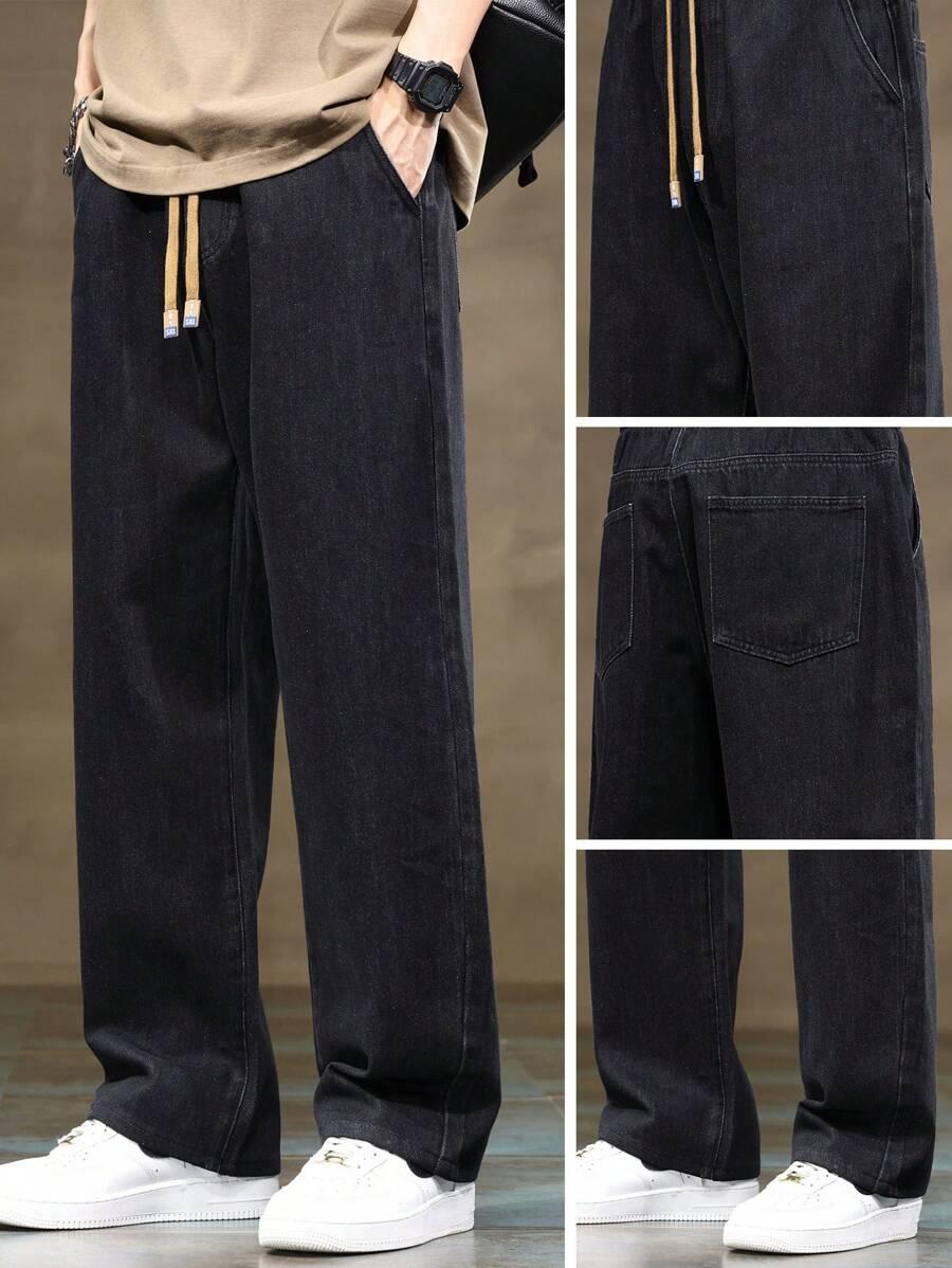 CZARNE SPODNIE JEANS