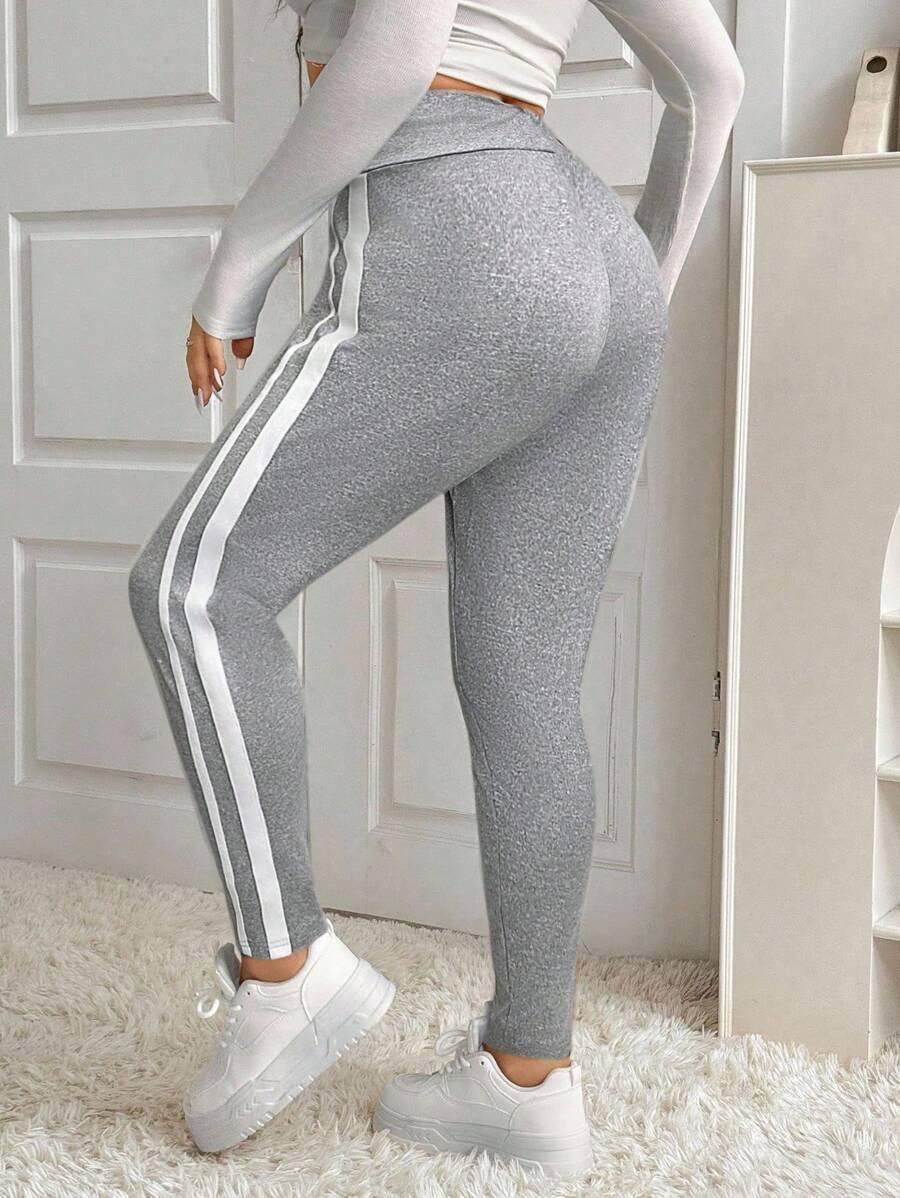 szare legginsy wysoki stan