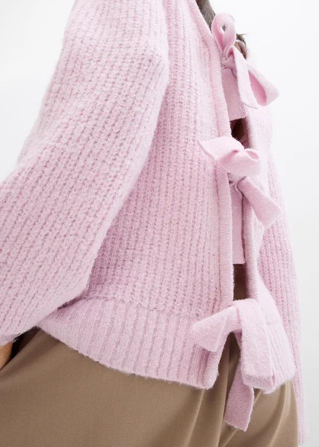 RÓŻOWY SWETER WIĄZANIE