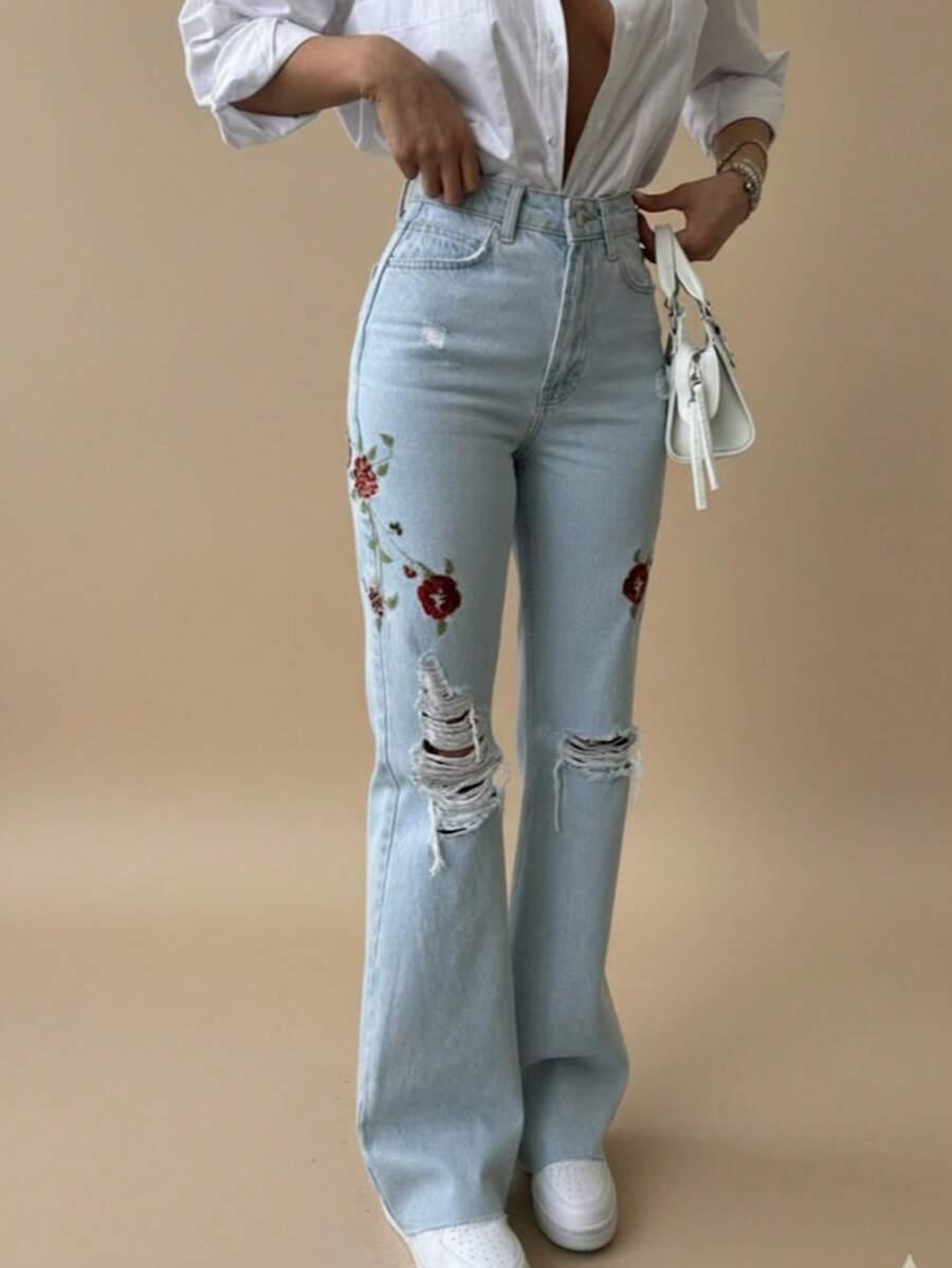 NIEBIESKIE SPODNIE JEANS