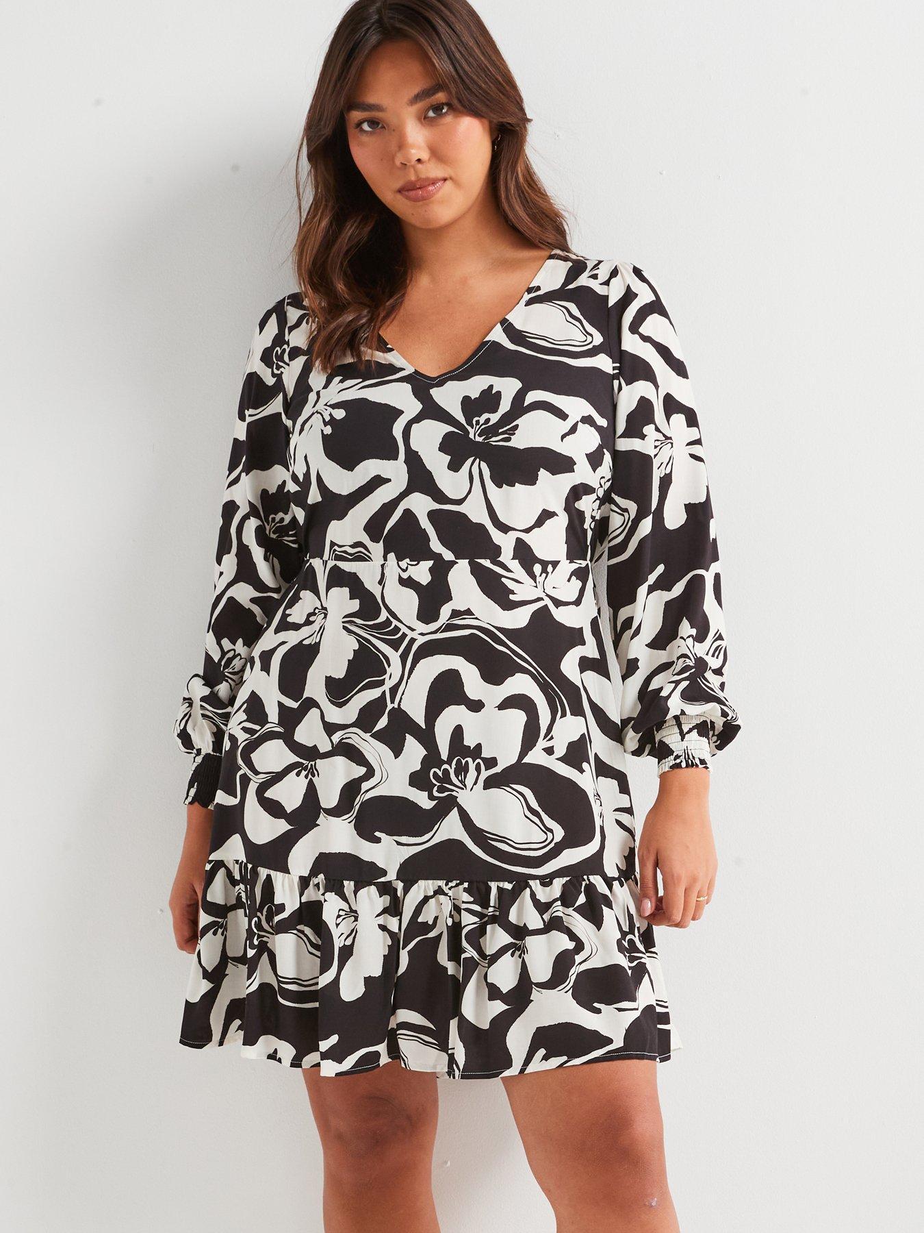 V BY VERY KRÓTKA SUKIENKA FLORAL PRINT