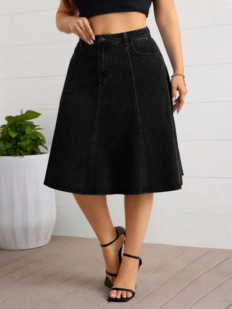 CZARNA SPÓDNICA JEANS