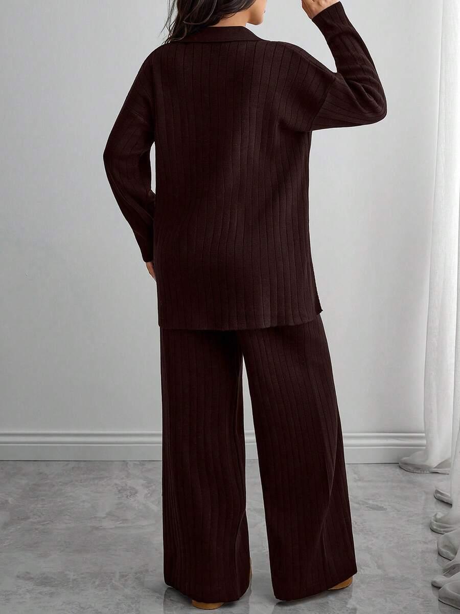 SWETER SPODNIE KOMPLET 