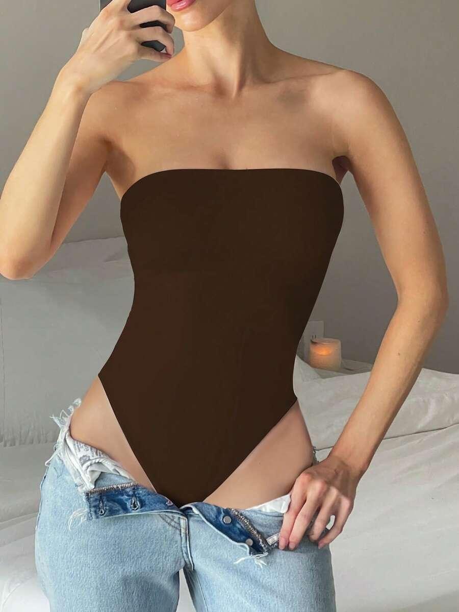BRĄZOWE BODY ODKRYTE RAMIONA