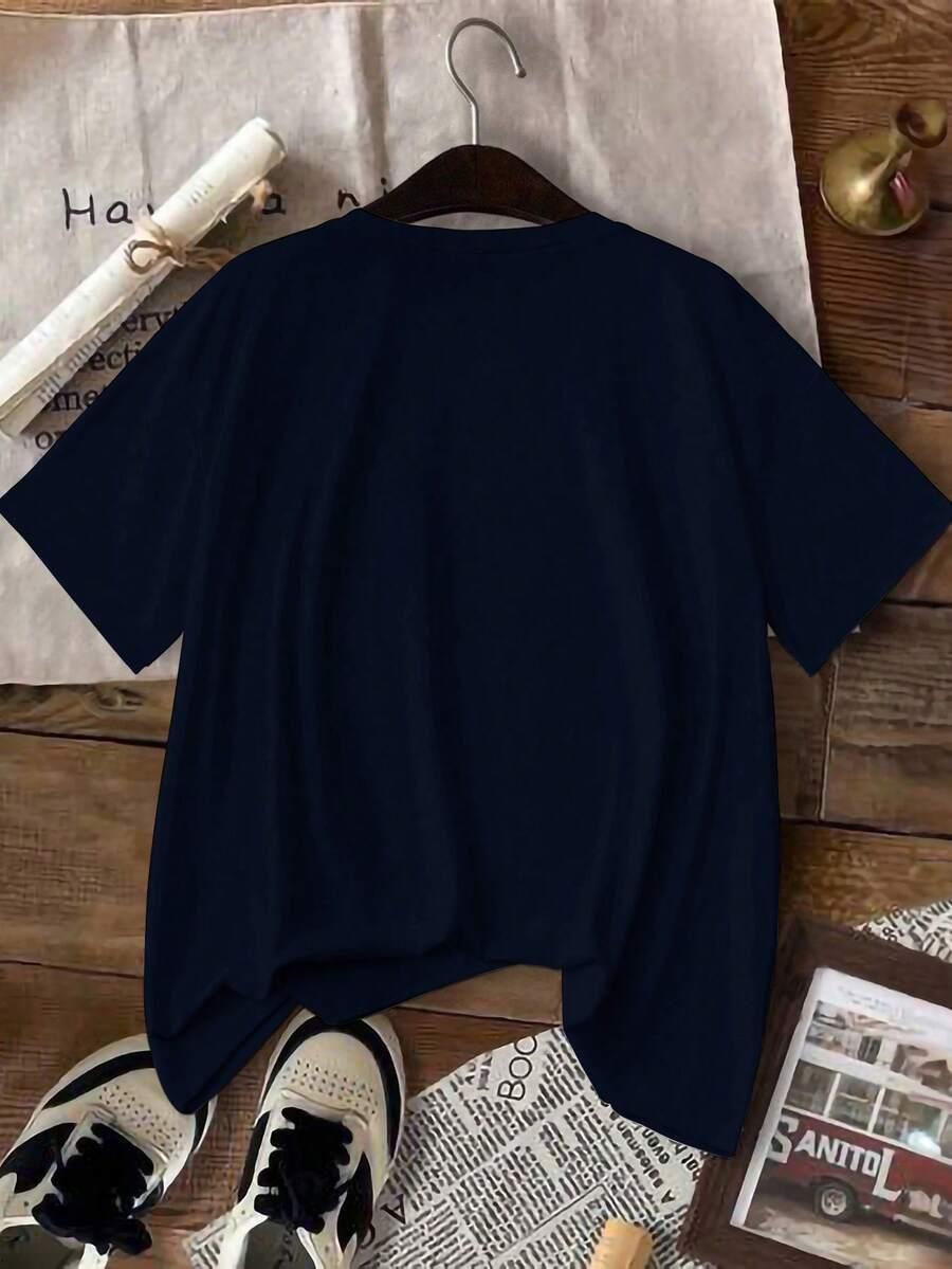 GRANATOWY T-SHIRT BASIC