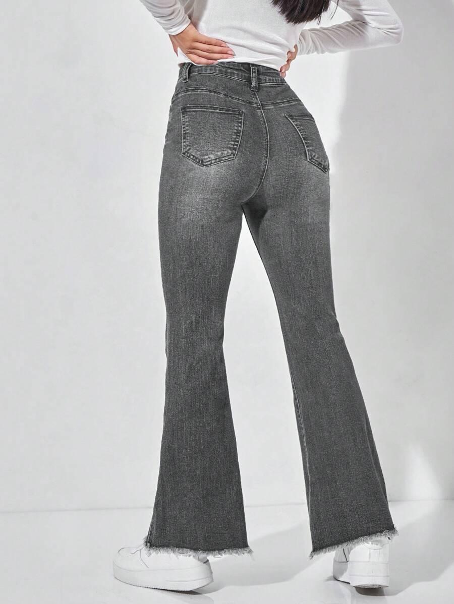 szare spodnie jeans 