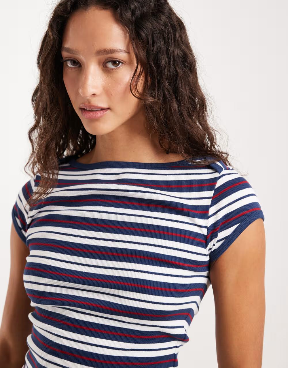 T-SHIRT KRÓTKI RĘKAW paski