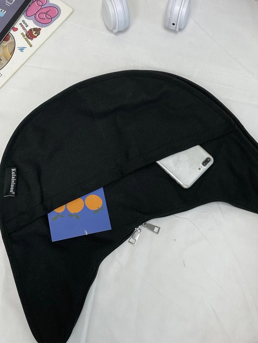 czarna torebka zip