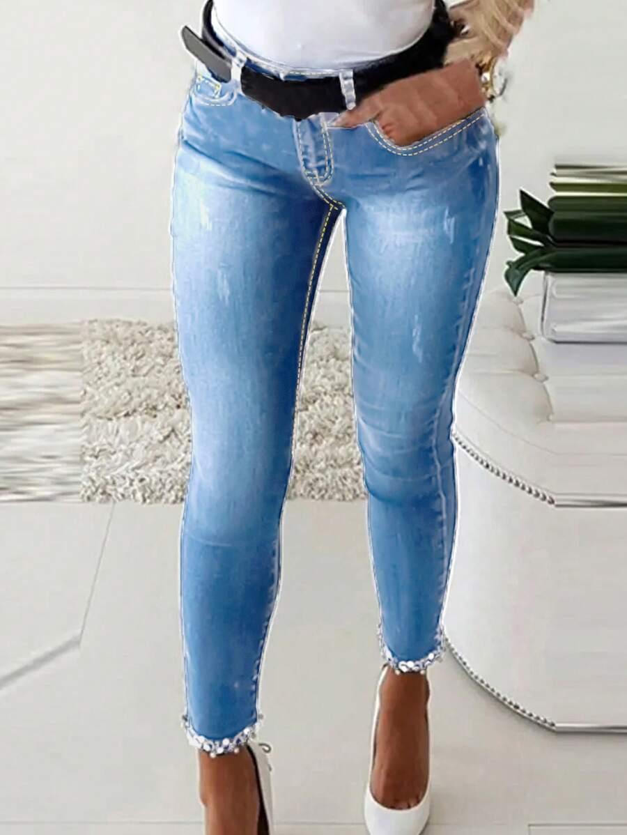 NIEBIESKIE SPODNIE JEANS