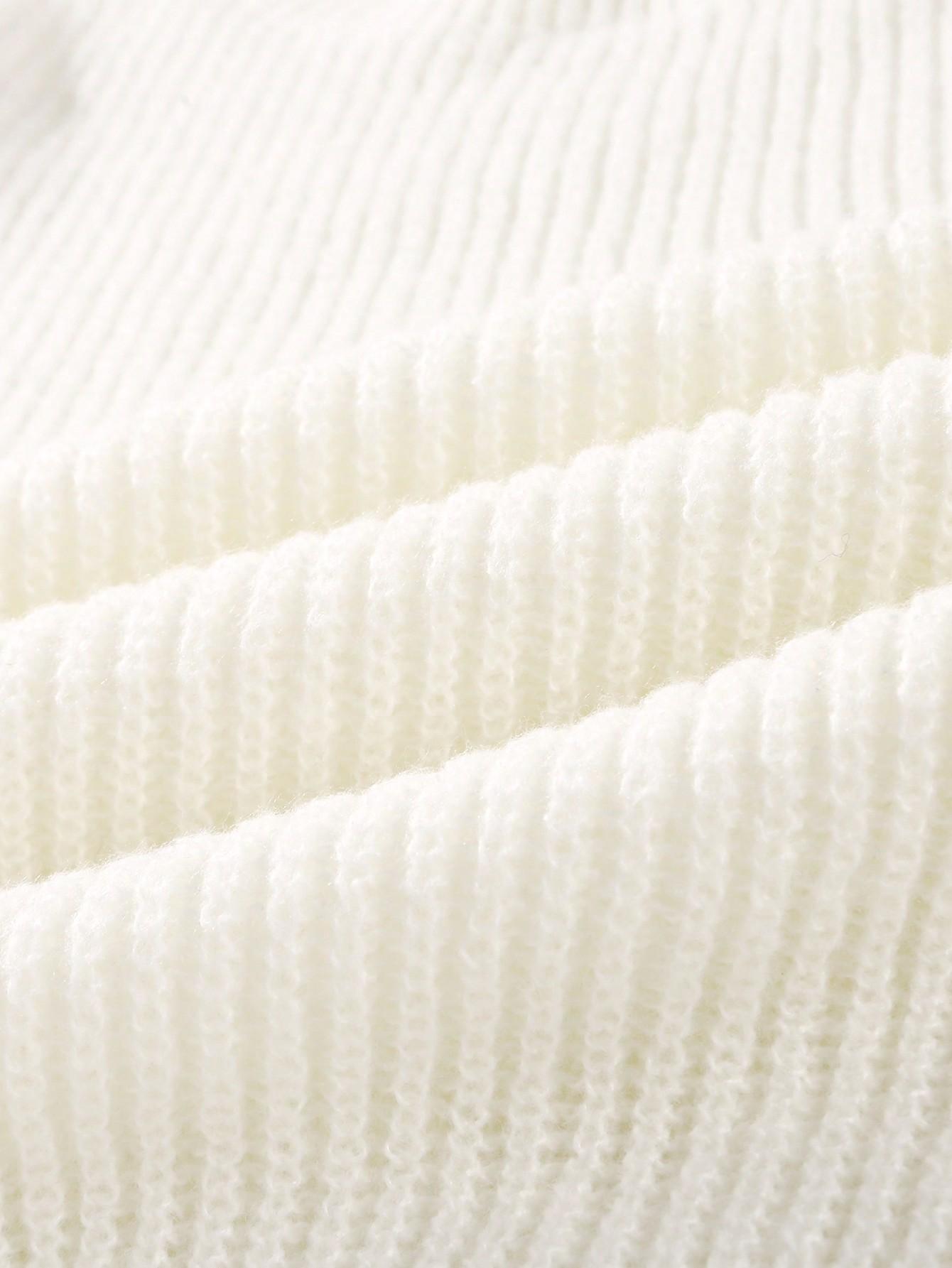 KREMOWY DZIANINOWY SWETER